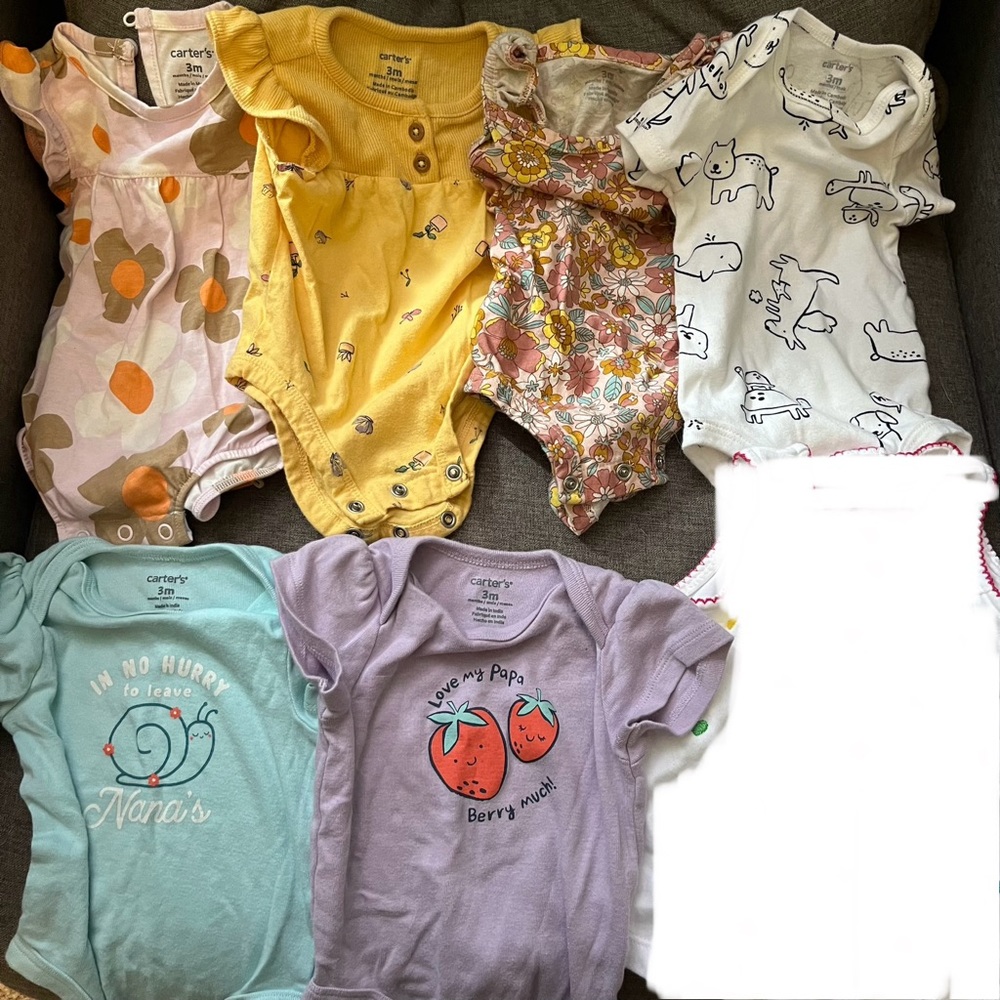 Carter’s 3 month assorted onesies